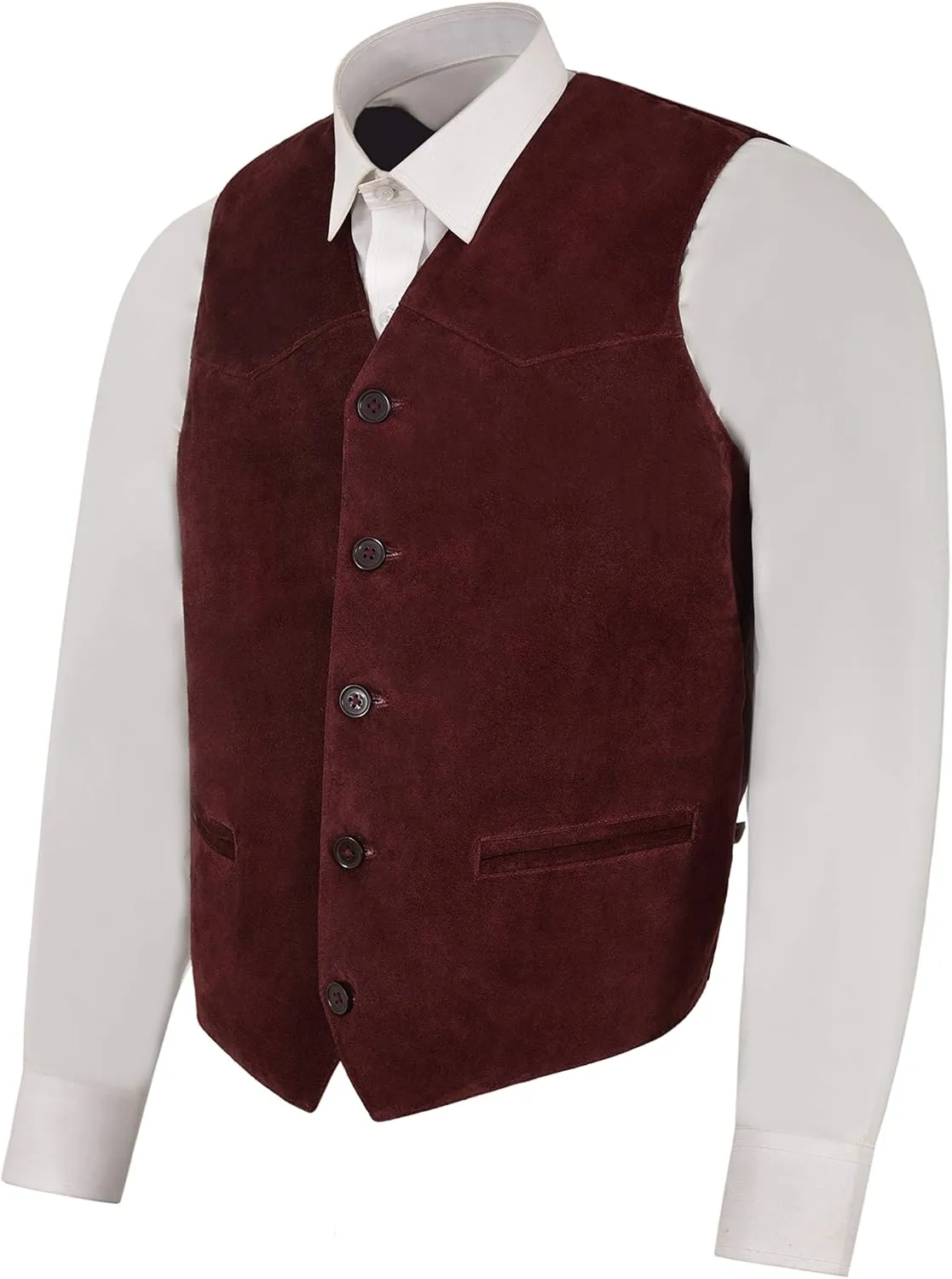Men's New Party Fashion Stylish Real Genuine Classic Designer Real Soft Suede Leather Waistcoats Vests