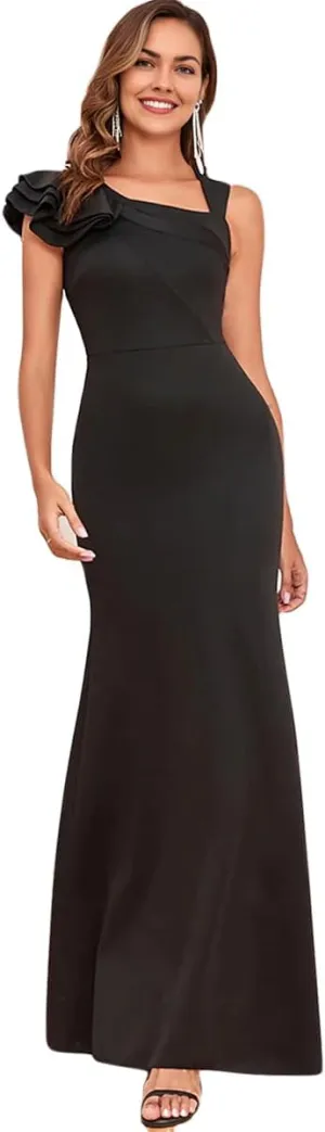 Mermaid Evening Gown Dress Evening Prom Floor Fall Wedding Reception Polyester