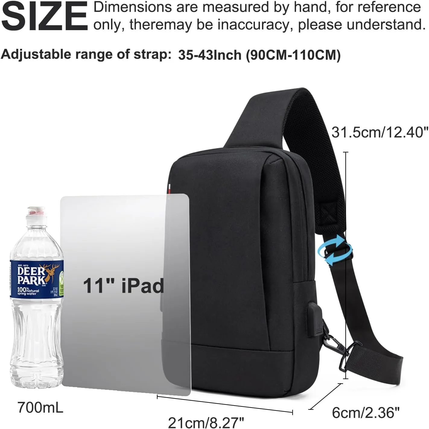 Messenger Bag Sling Bag Crossbody Shoulder Bag for Men Women Travel Work Satchel Bags