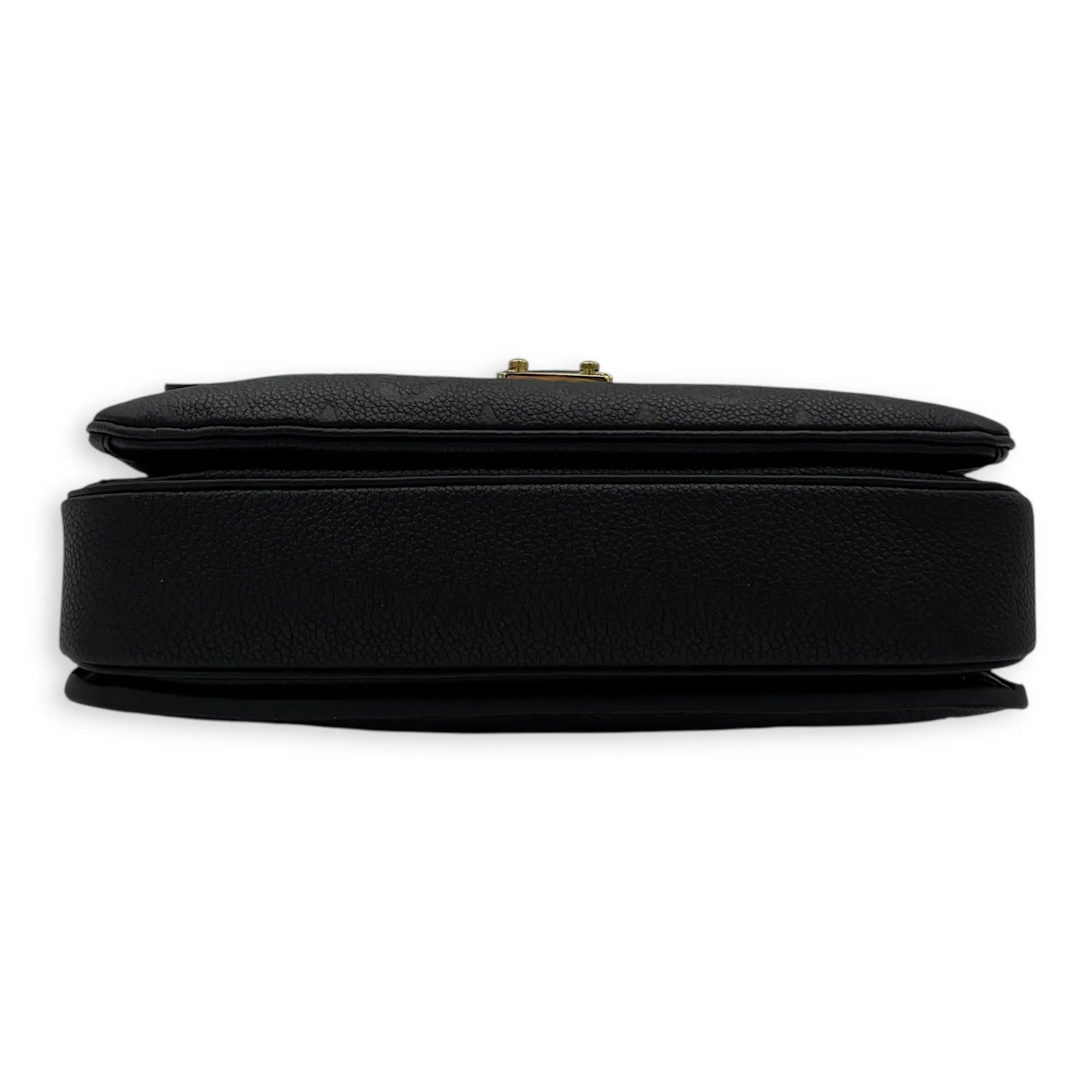 Metis Crossbody Bag Black in Empreinte Leather, Gold hardware