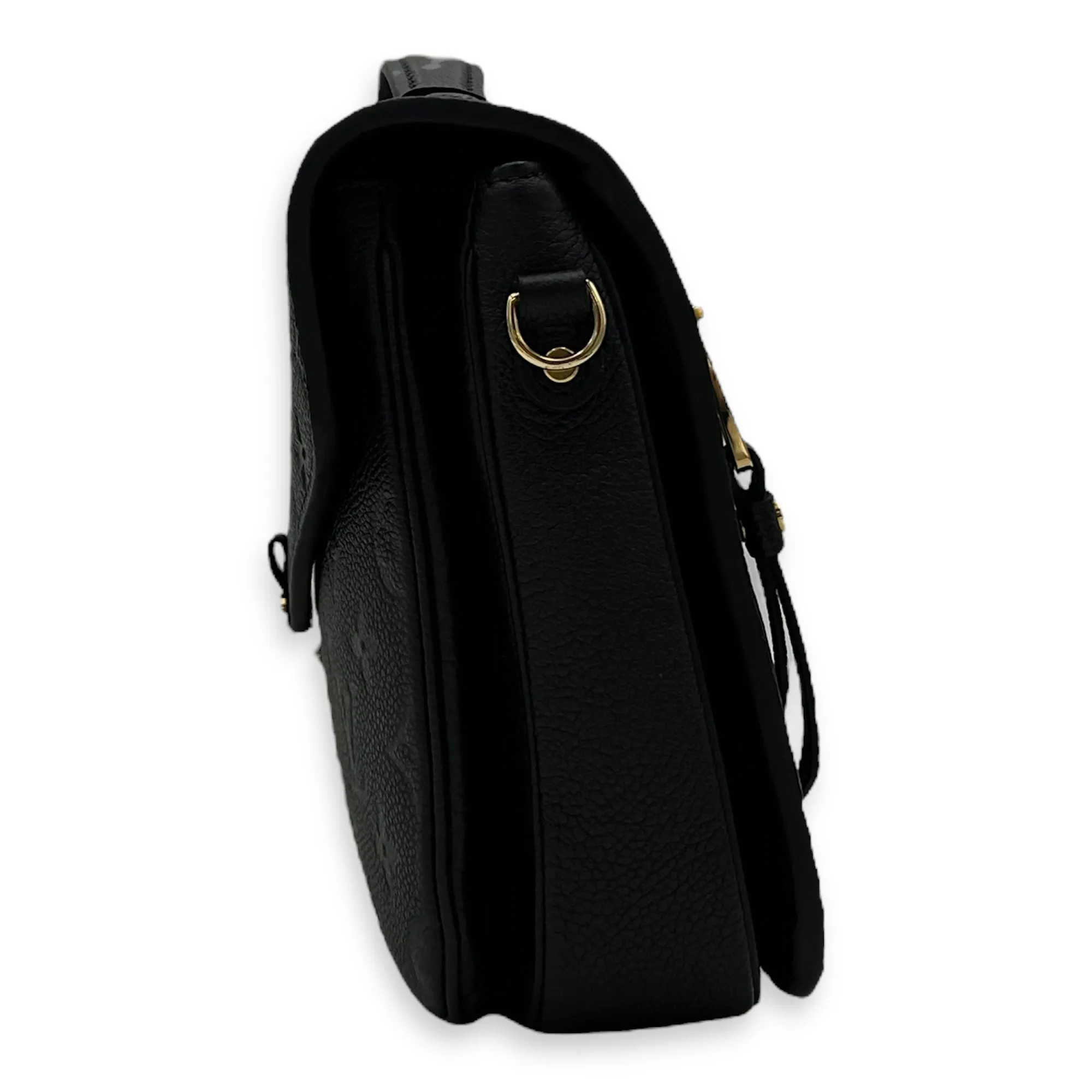 Metis Crossbody Bag Black in Empreinte Leather, Gold hardware