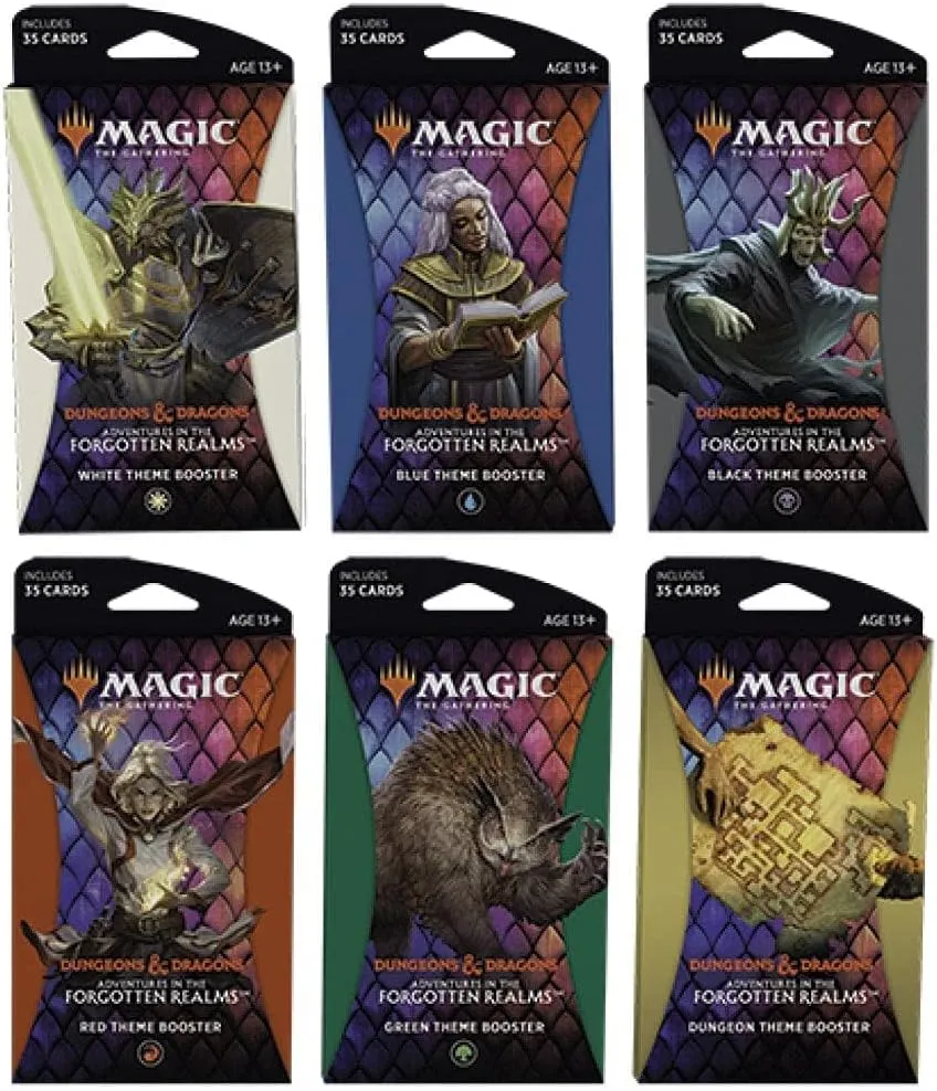 MGO MTG Magic Adventures in The Forgotten Realms Theme Set: All 6 (35-Card) Booster Packs
