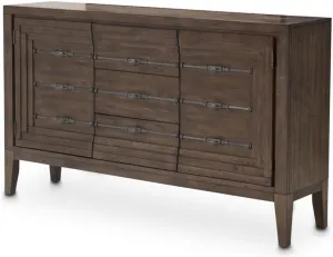 MICHAEL AMINI Carrollton Spruce Solids Wood Sideboard in Rustic Ranch Brown