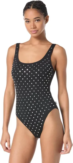 Michael Kors Women's Stud Scoopneck One Piece