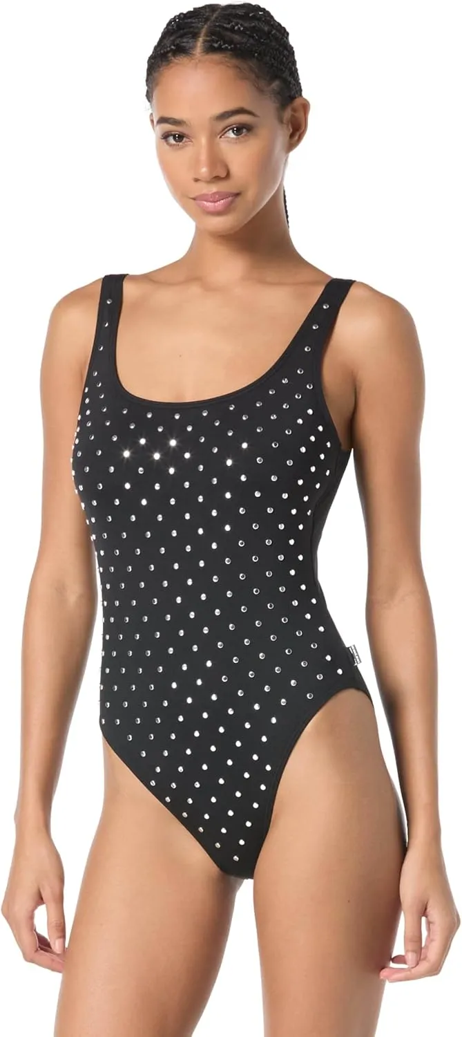 Michael Kors Women's Stud Scoopneck One Piece
