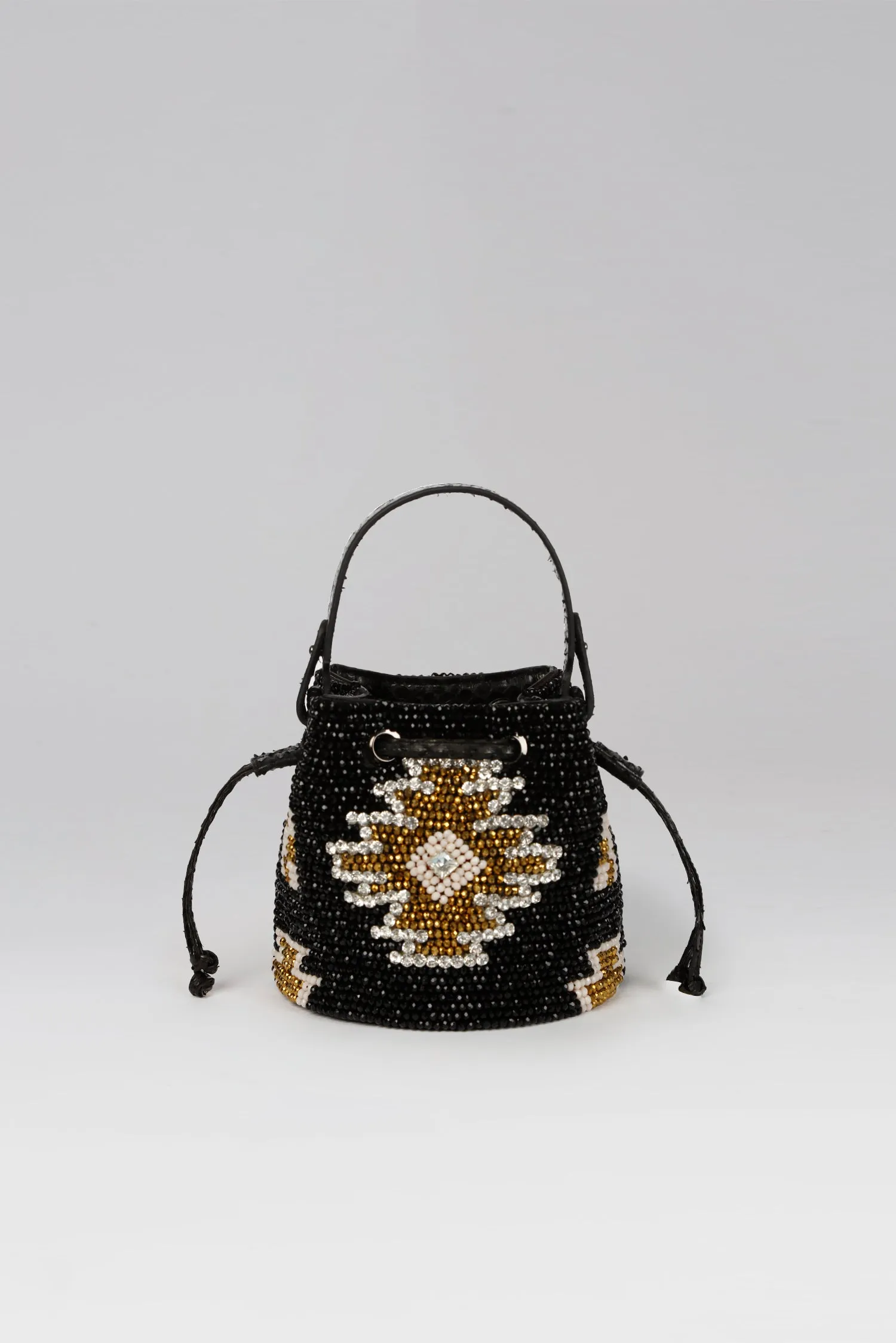Mini Aztec Snakeskin Bucket Bag