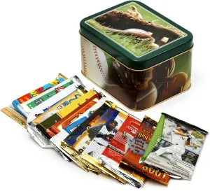 Mini Baseball Tin With 15 Unopened Foil Packs
