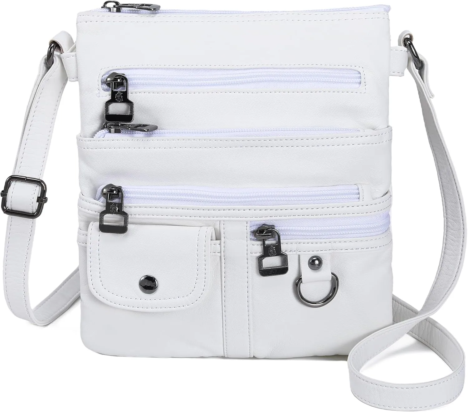 MINICAT Crossbody Purses for Women Multi Pocket Crossbody Bag Soft Leather Cross Body bag for Woman Small Shoulder Bags
