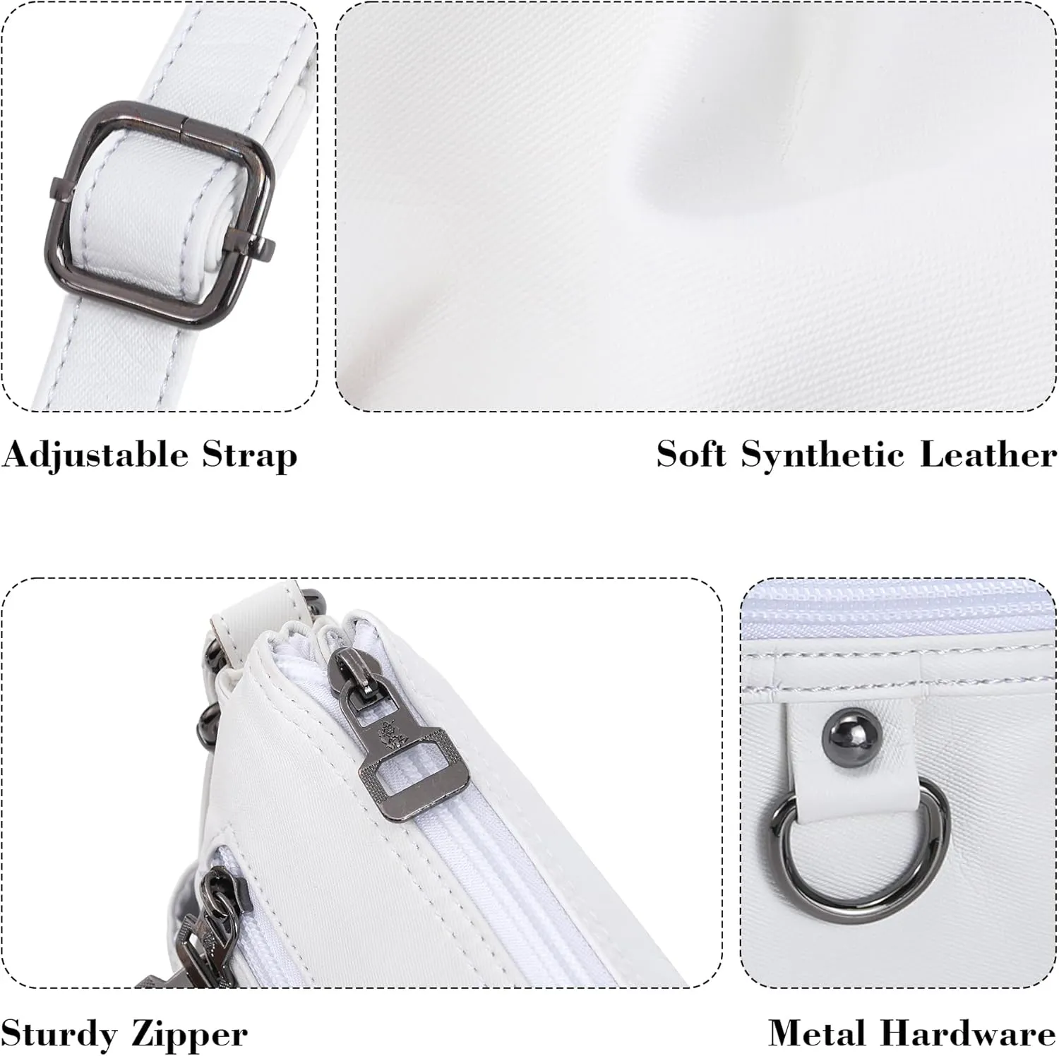 MINICAT Crossbody Purses for Women Multi Pocket Crossbody Bag Soft Leather Cross Body bag for Woman Small Shoulder Bags