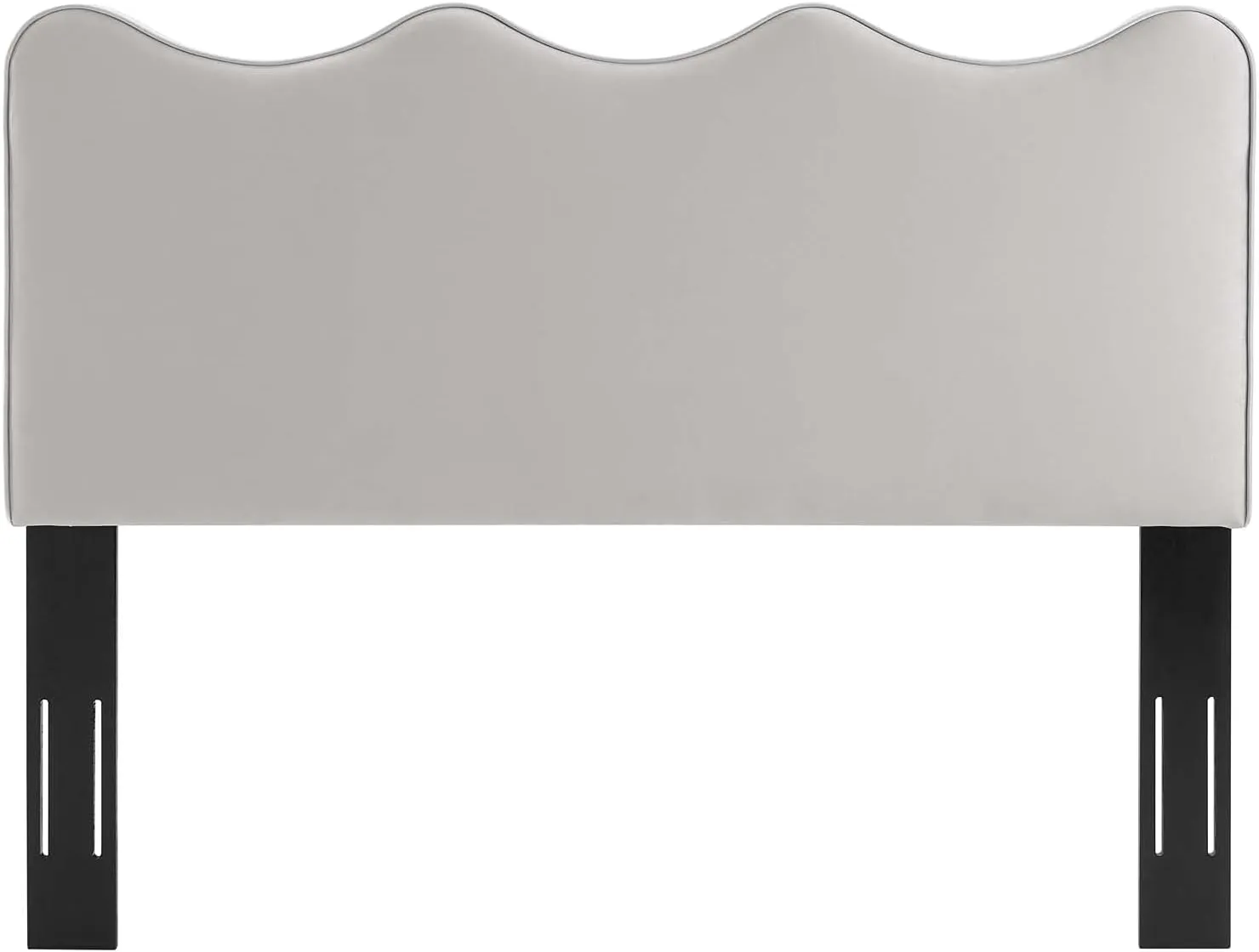 Modway Athena Performance Velvet Full/Queen Headboard in Light Gray