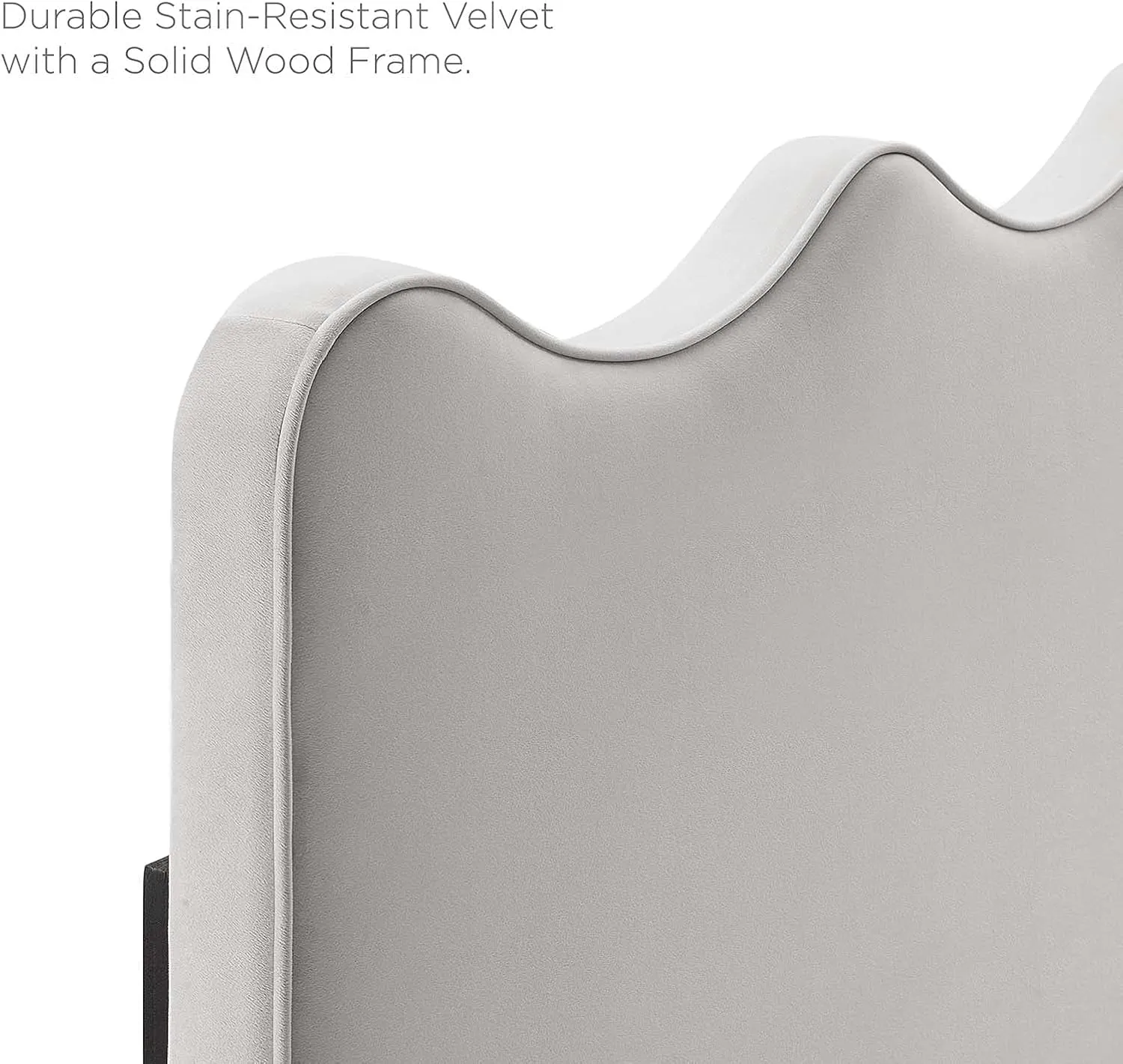 Modway Athena Performance Velvet Full/Queen Headboard in Light Gray