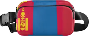 Mongolia Flag Women Fanny Pack Belt Bag Hip Pouch Waterproof Flower Crossbody Waist Bag