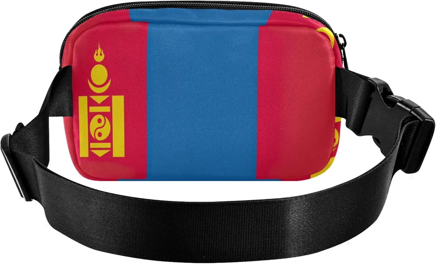Mongolia Flag Women Fanny Pack Belt Bag Hip Pouch Waterproof Flower Crossbody Waist Bag