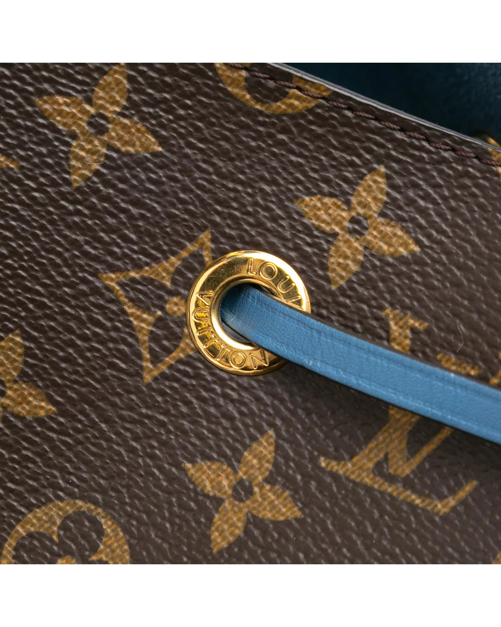 Monogram Canvas Bucket Bag with Adjustable Leather Strap