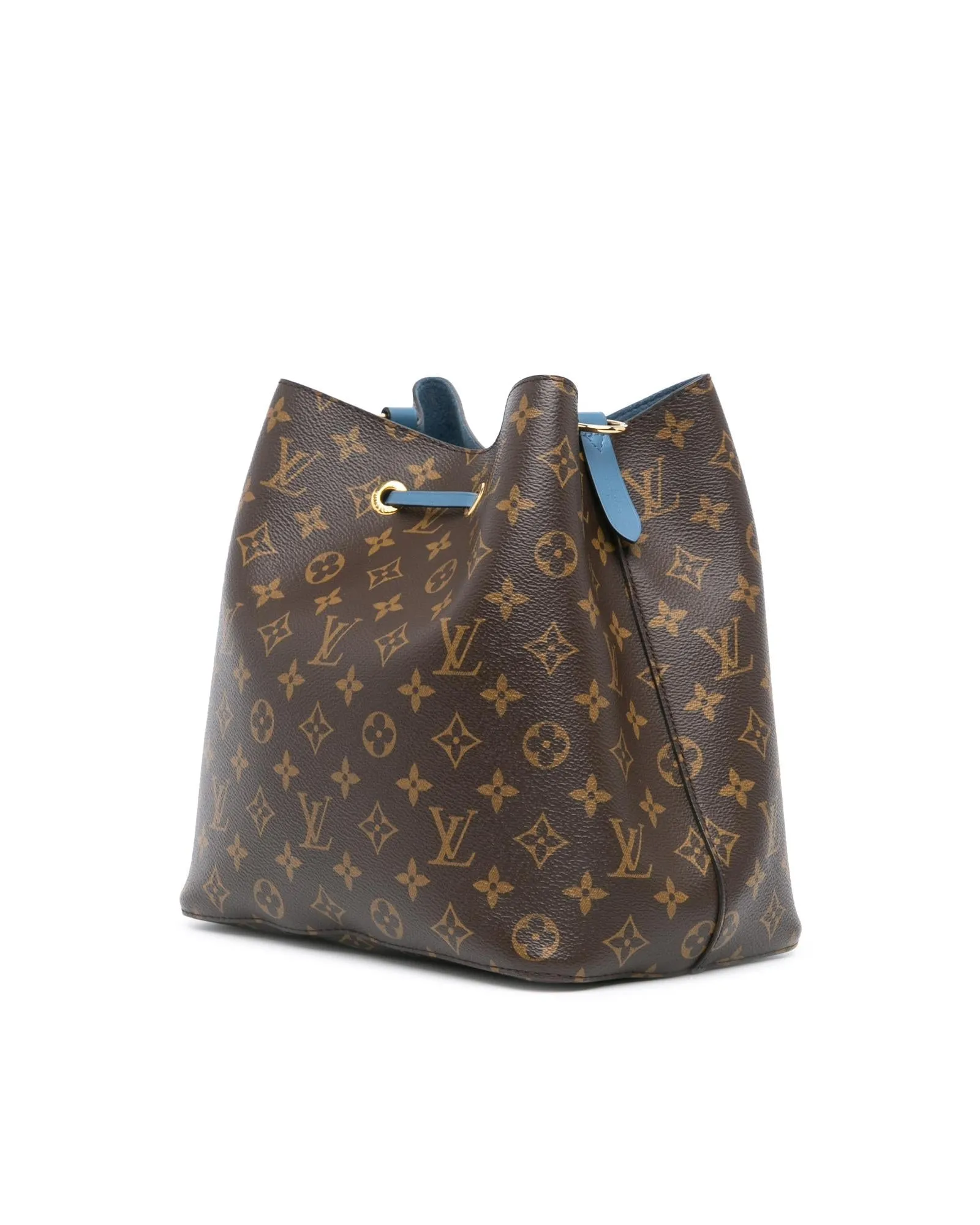 Monogram Canvas Bucket Bag with Adjustable Leather Strap