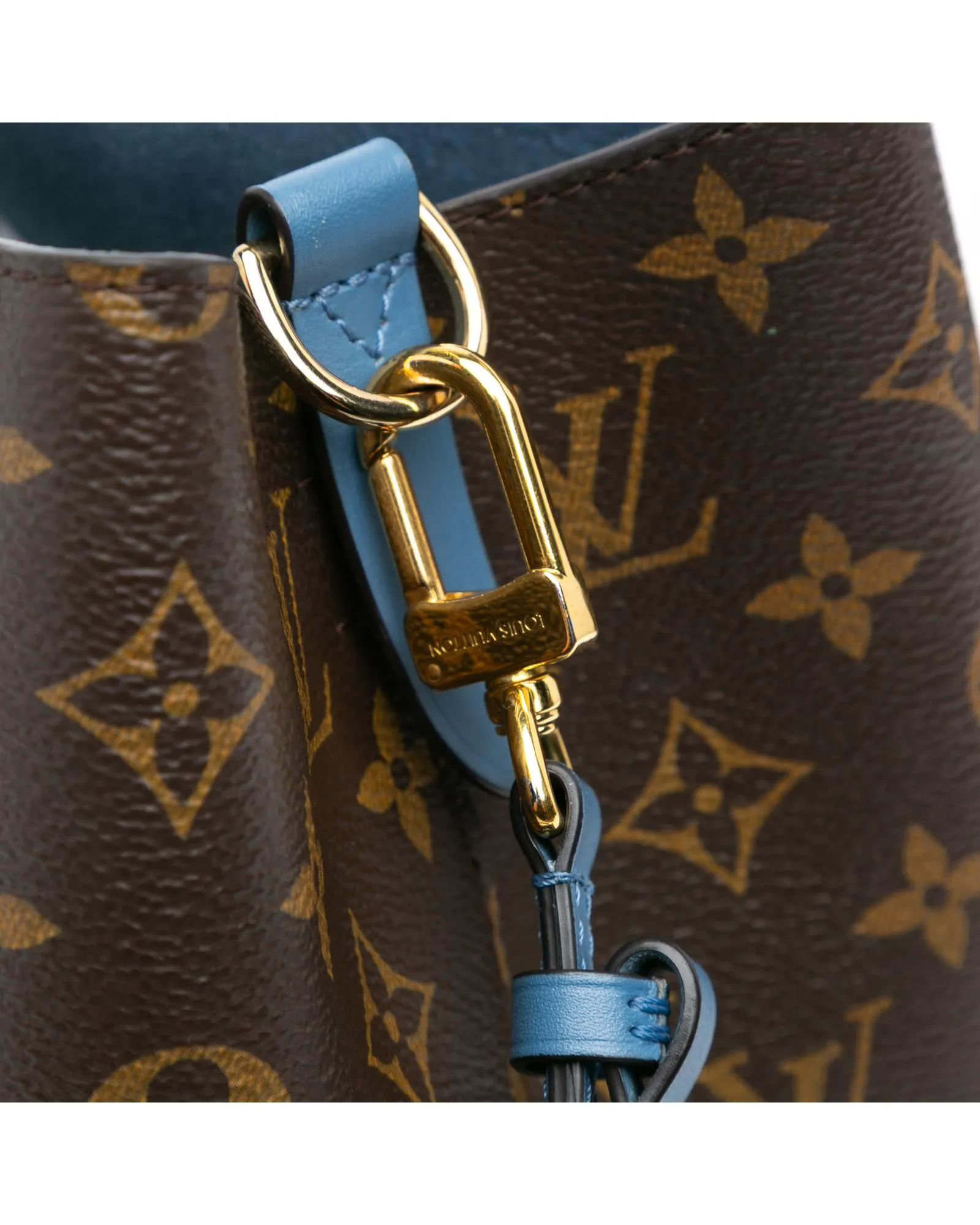 Monogram Canvas Bucket Bag with Adjustable Leather Strap