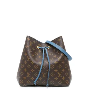 Monogram Canvas Bucket Bag with Adjustable Leather Strap