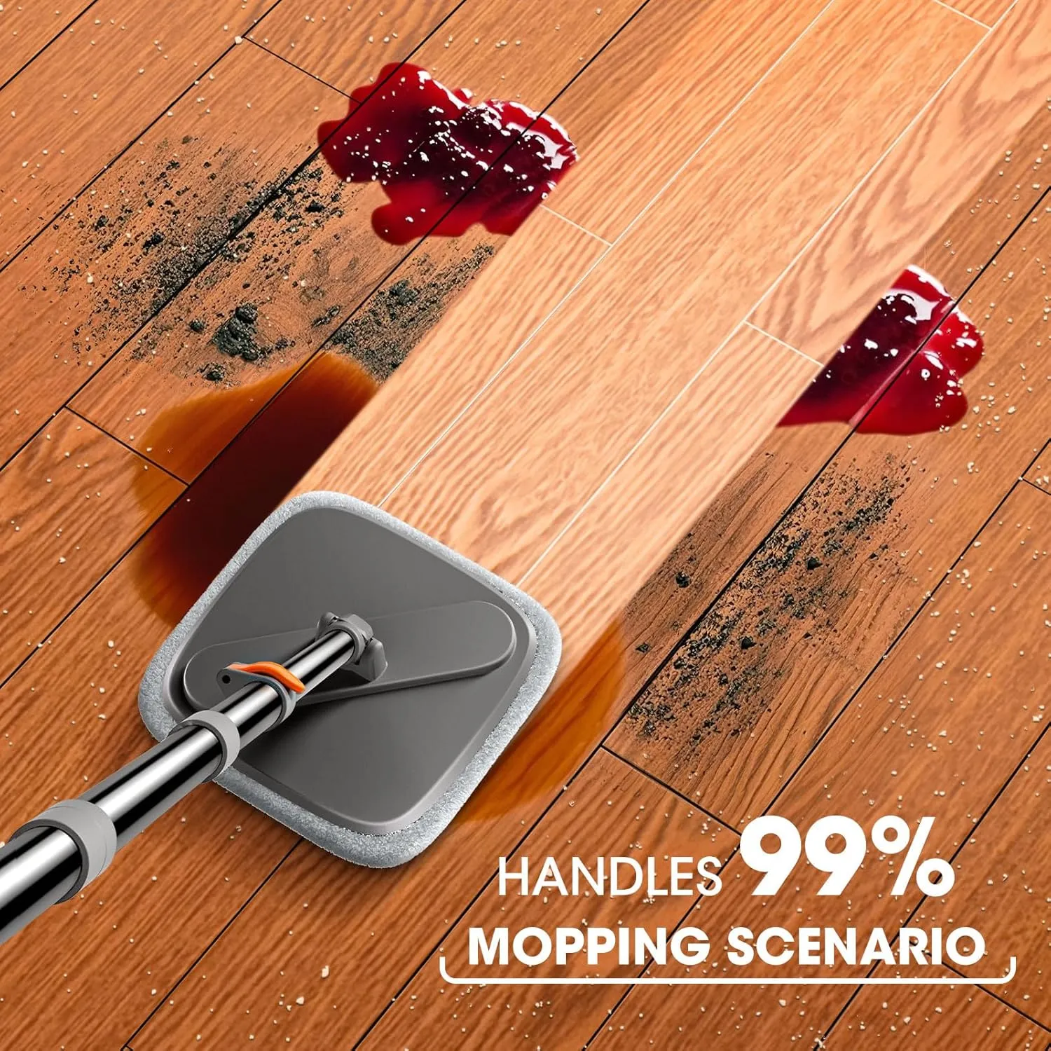 Mop and Bucket Set, Easy-to-use Spin Mop with Separate Dirty Water System, Deep-Cleaning Mops for Floors, Versatile Mops for Walls