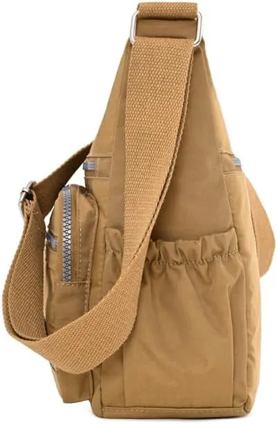 Mulit-Pockets Nylon Crossbody Bag for Women Waterproof Shoulder Bag Travel Purses and Handbag