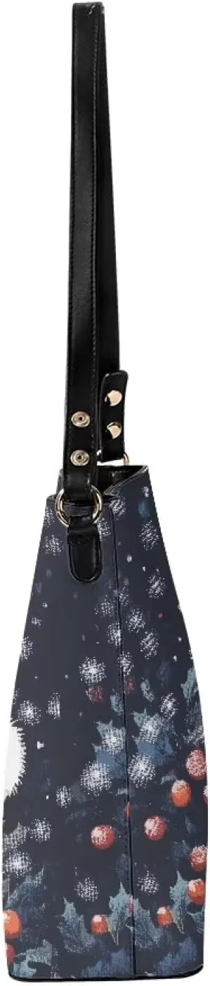 Mumeson Leather Handbags for Womens Bucket Shoulder Bag Hobo Tote Purse Large Designer Satchel Handbag with Adjustable Strap