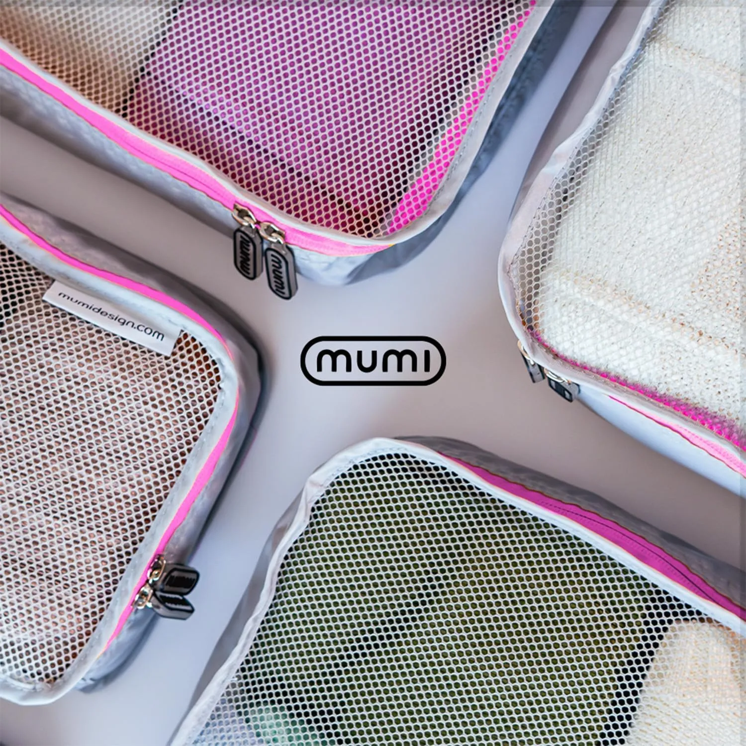 MUMI Packing Cubes – 5-Piece Compression Packing Cubes for Travel, Luggage Organizers for Suitcases, Carry-On Bags, Backpacks, and Duffel Bags – Space-Saving Travel Essentials - Blue