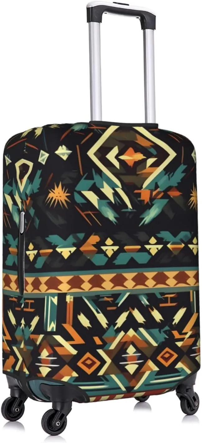 Native American Patterns Travel Luggage Cover Suitcase Protector Fits 18-22 Inch Luggage,Anti Scratch Dirt Covers