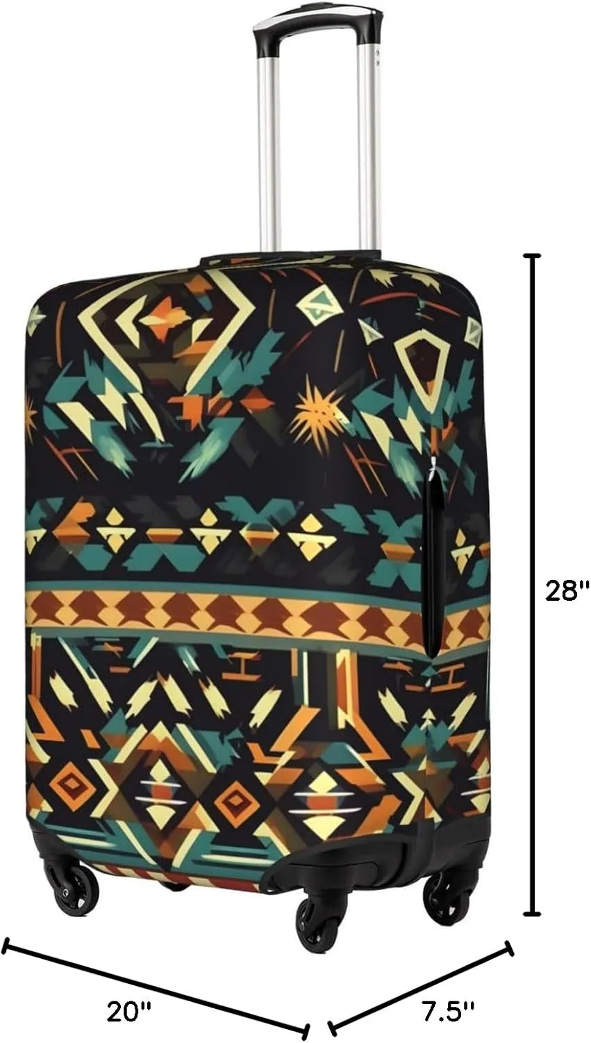 Native American Patterns Travel Luggage Cover Suitcase Protector Fits 18-22 Inch Luggage,Anti Scratch Dirt Covers