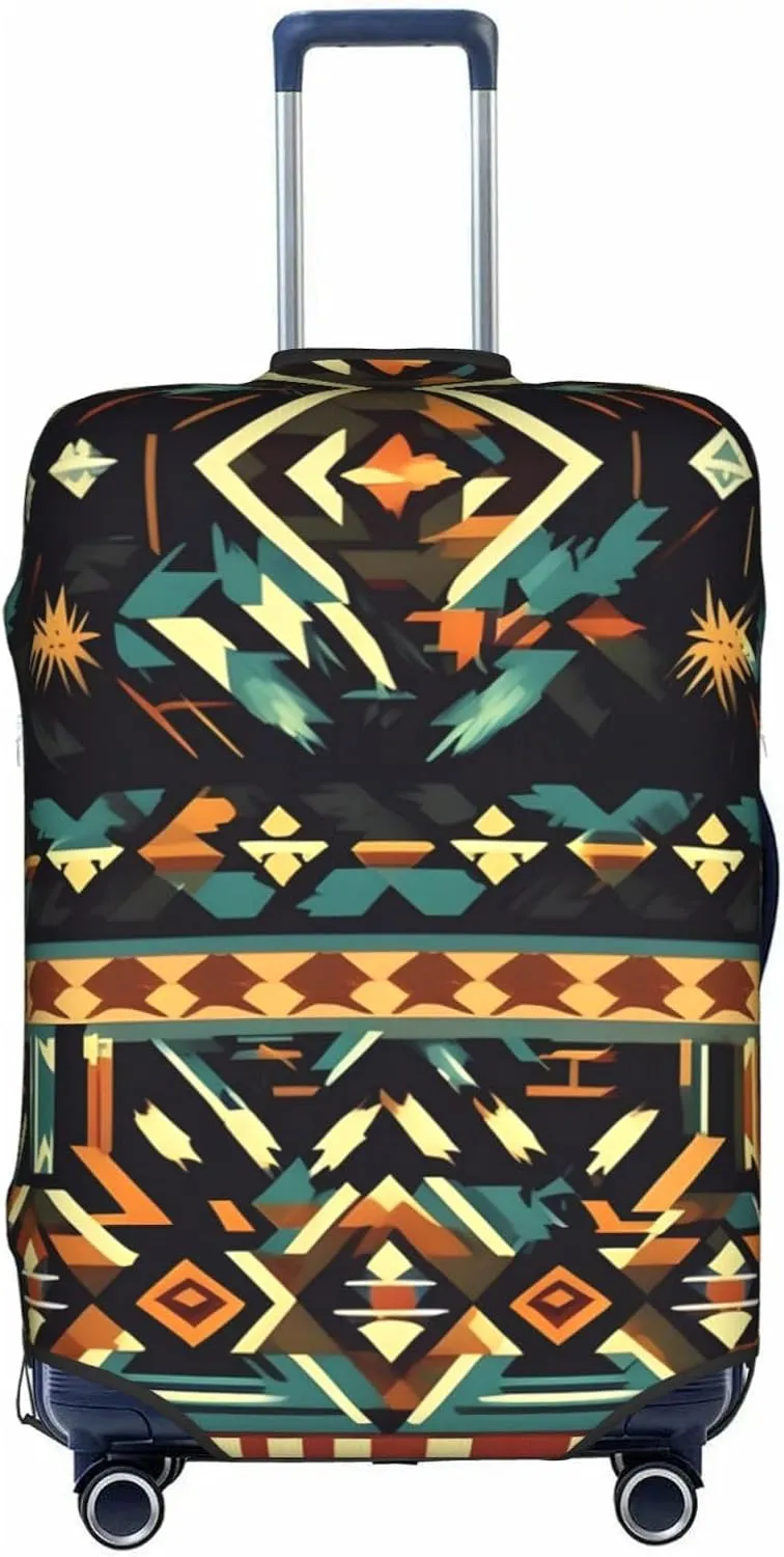 Native American Patterns Travel Luggage Cover Suitcase Protector Fits 18-22 Inch Luggage,Anti Scratch Dirt Covers