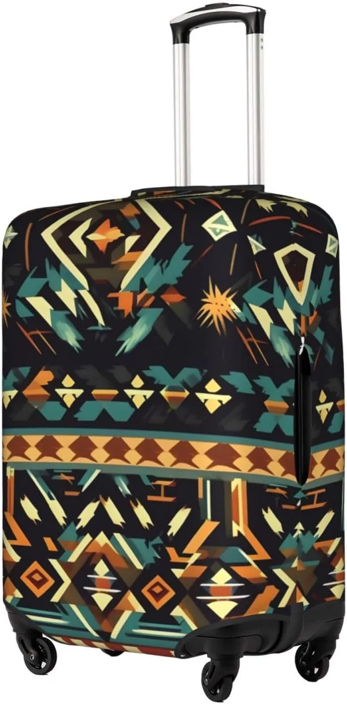 Native American Patterns Travel Luggage Cover Suitcase Protector Fits 18-22 Inch Luggage,Anti Scratch Dirt Covers