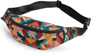 Native Patterns Belt Bag with Adjustable Strap, Lightweight Travel Crossbody Bags, Hands-Free Mini Fanny Packs in Running Gym