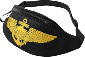 Naval Aviator Wings Unisex Leisure Waist Bag Outdoor Sports Running Waist Bag Business Travel Mobile Phone Bag