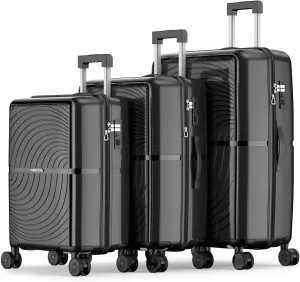 Nazhura Luggage Set, 3-Piece Hardside Suitcase Set, 20-inch, 24-inch, 28-inch Luggage, Carry on Luggage Set, Travel Luggage Set, Large Suitcase with Wheels