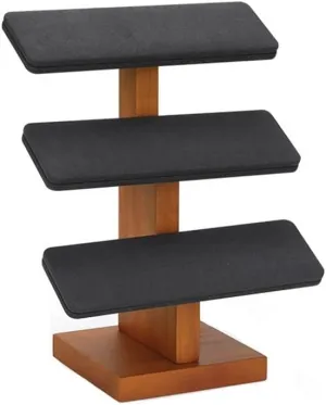Necklace Display Stand Trapezoidal Ladder Display Rack Bracelet Watch Jewelry Storage Placement Shelf Jewelry Props Jewelry Display Set(Black,Large)