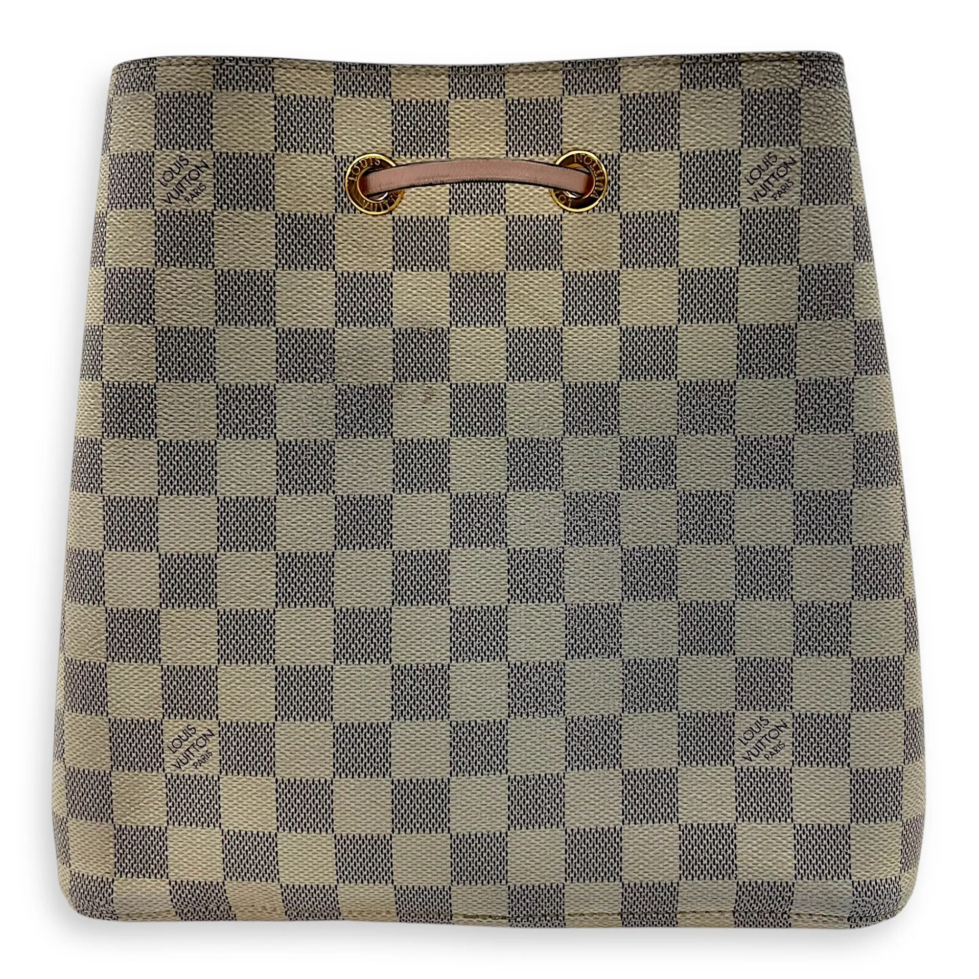 NeoNoe MM Azur Bucket Bag in Coated Canvas, Gold hardware