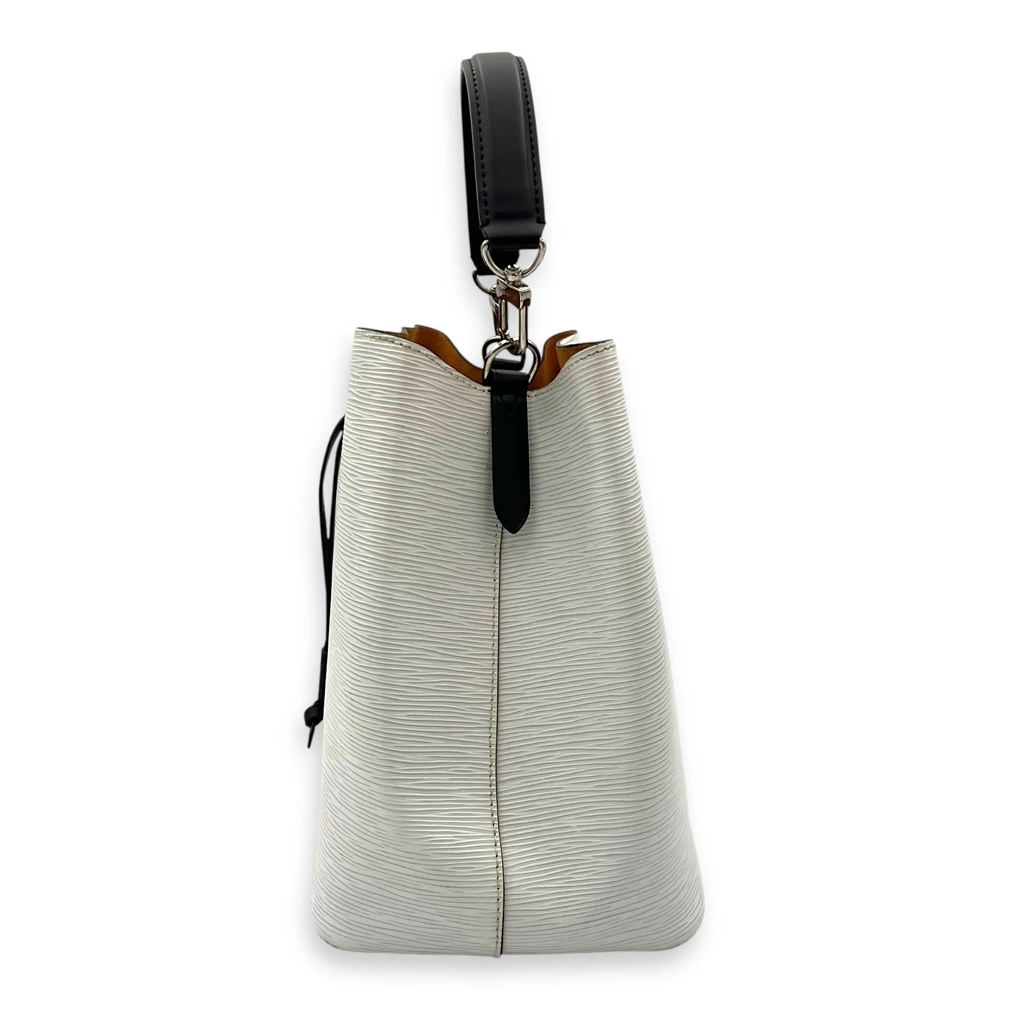 NeoNoe MM Bucket bag in Epi leather, Silver Hardware