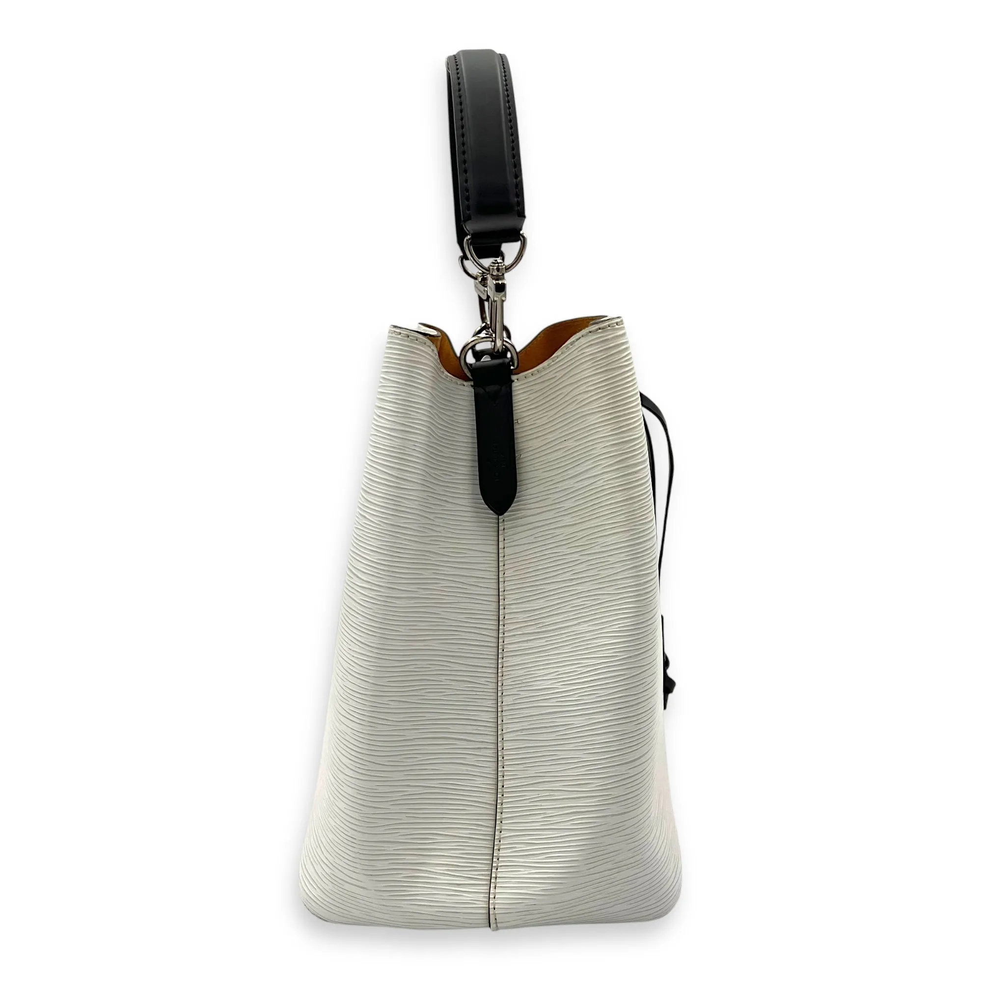 NeoNoe MM Bucket bag in Epi leather, Silver Hardware