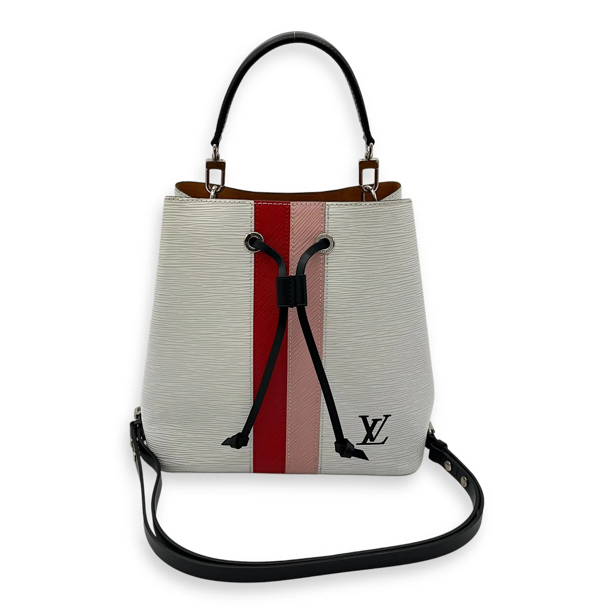 NeoNoe MM Bucket bag in Epi leather, Silver Hardware