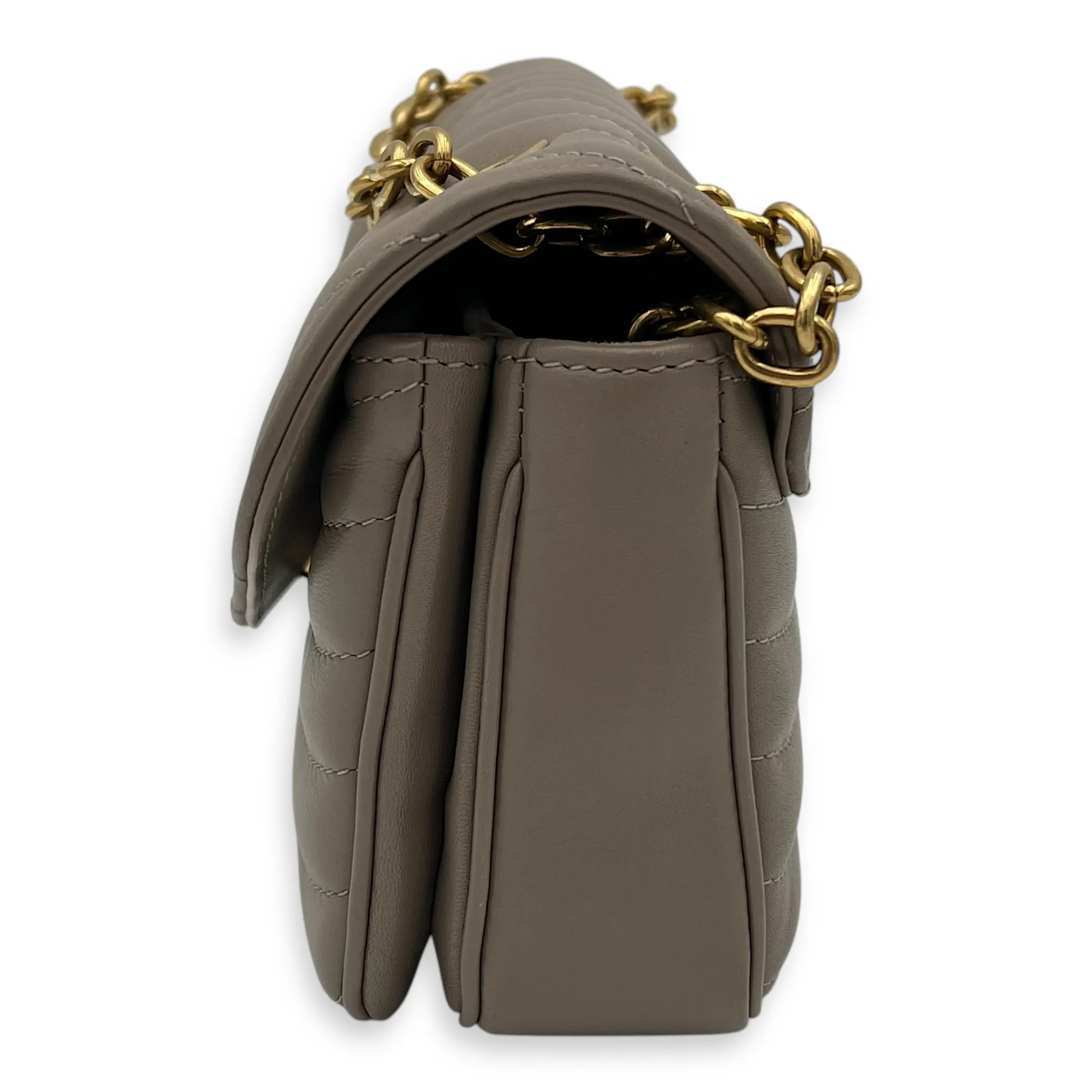 New Wave PM Crossbody bag in Calfskin, Gold Hardware