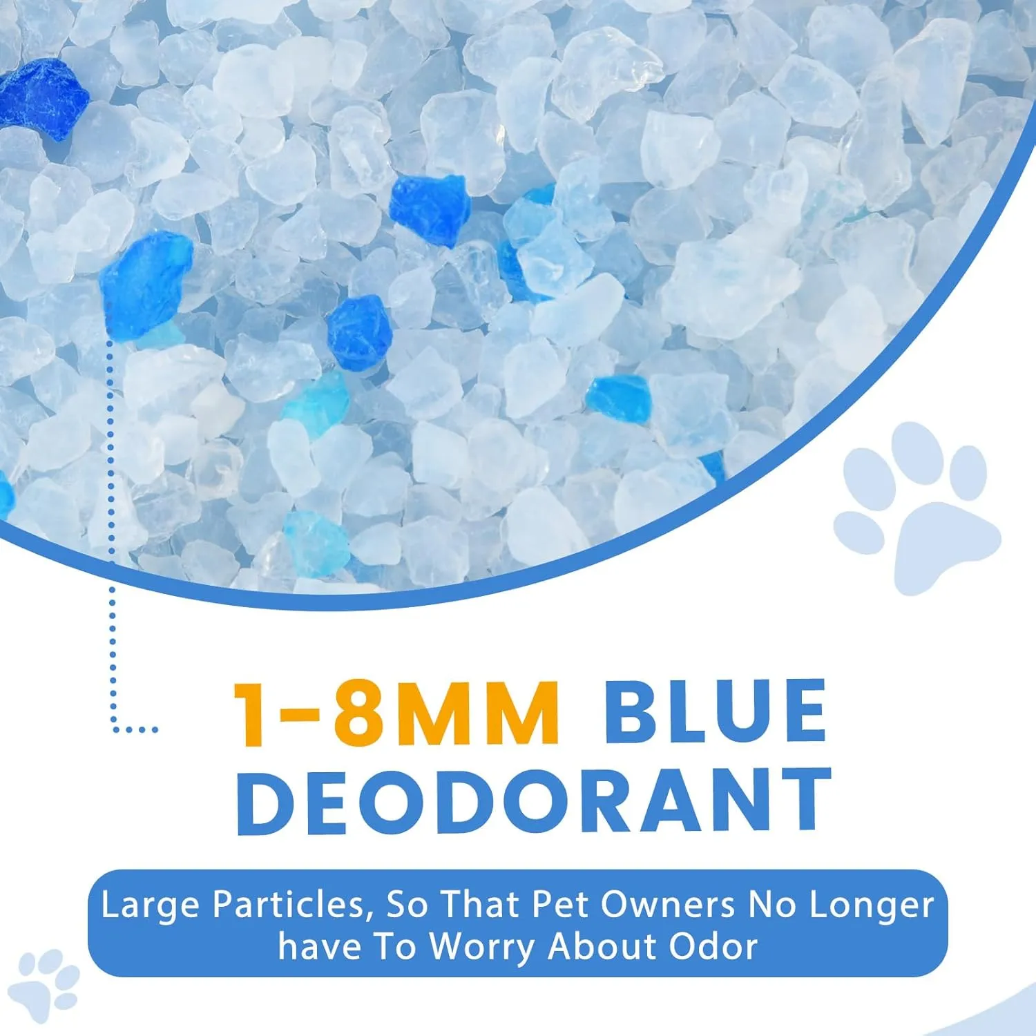 NEWORD Crystals Cat Litter Silica Gel, 14LB Bag, Superior Odor Control, Non Clumping Cat Litter, Lightweight Cleaning Crystals for Home Kitty Litter Boxes Cats Pets, Lightly Scented