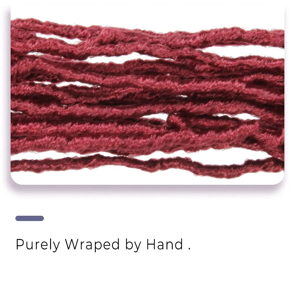 Niseyo Faux Locs Crochet Hair 10 Inch Soft locs, 6 Packs Short Crochet Locs Pre Looped Crotchet Straight Synthetic Hair Extensions (118#, Burgundy)