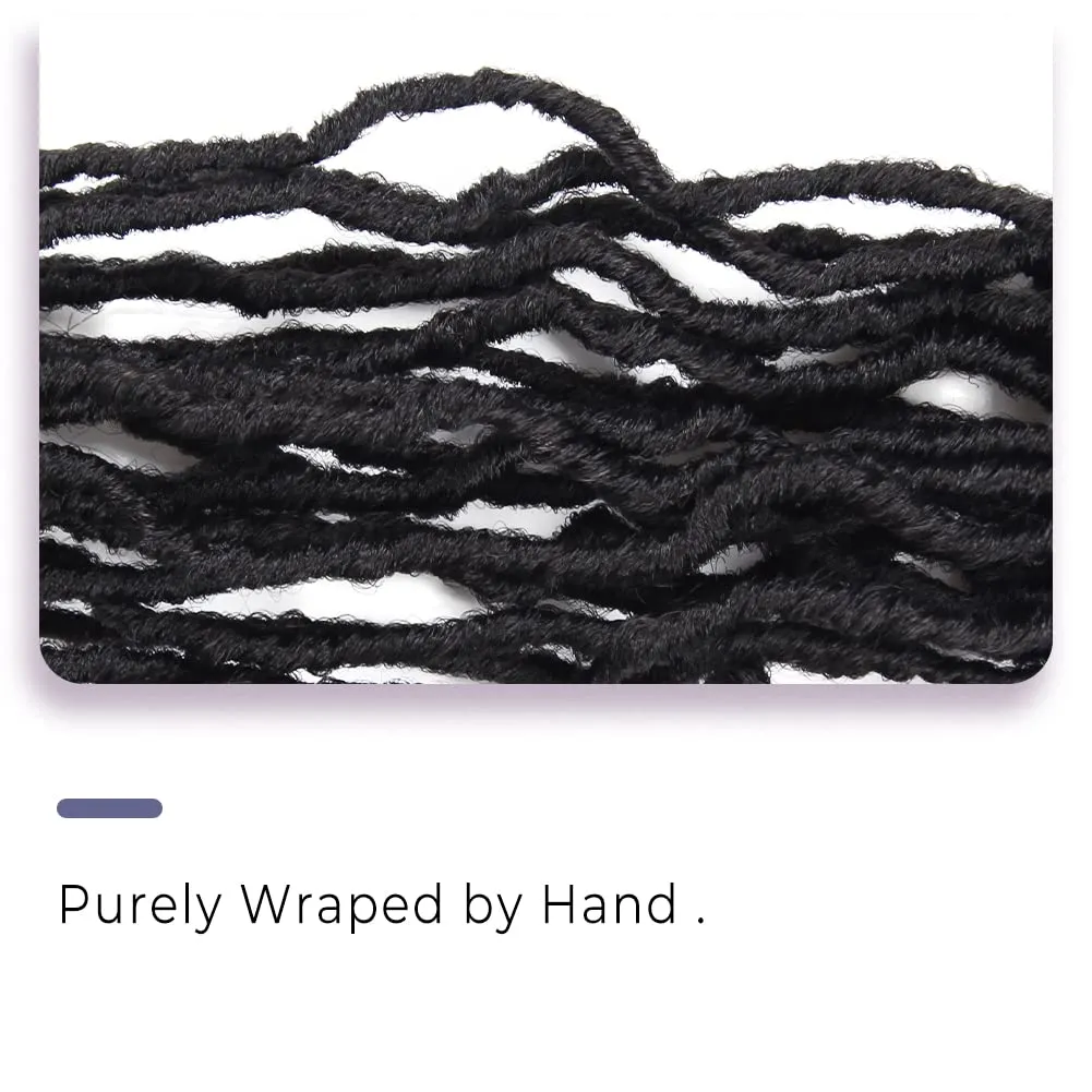 Niseyo Faux Locs Crochet Hair 30 Inch Soft Locs, 6 Packs Long Crochet Locs Pre Looped Crotchet Straight Synthetic Hair Extensions (2#, Off Black)