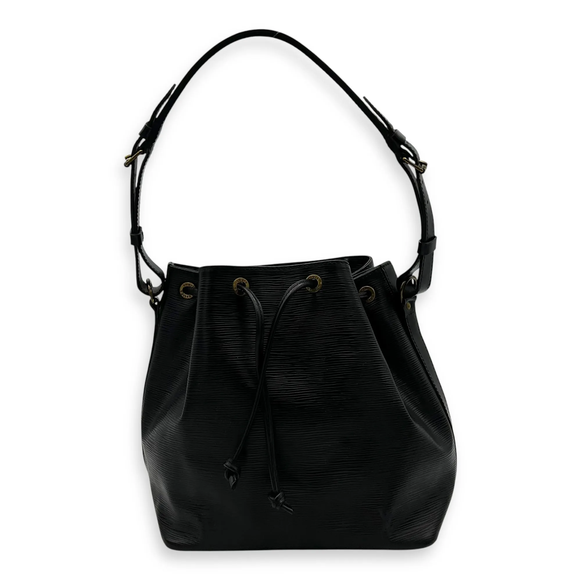 Noe Bucket Bag Black in Epi Leather, Gold hardware