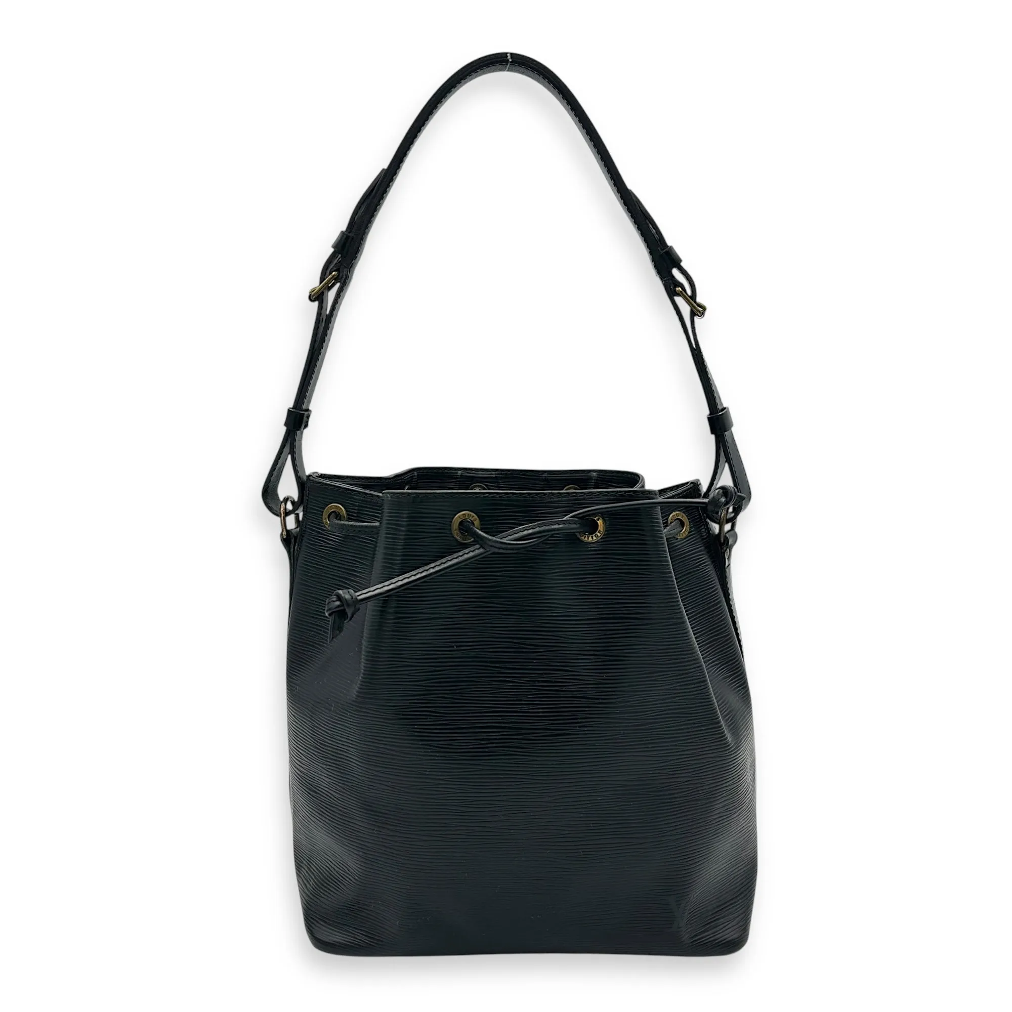 Noe Bucket Bag Black in Epi Leather, Gold hardware