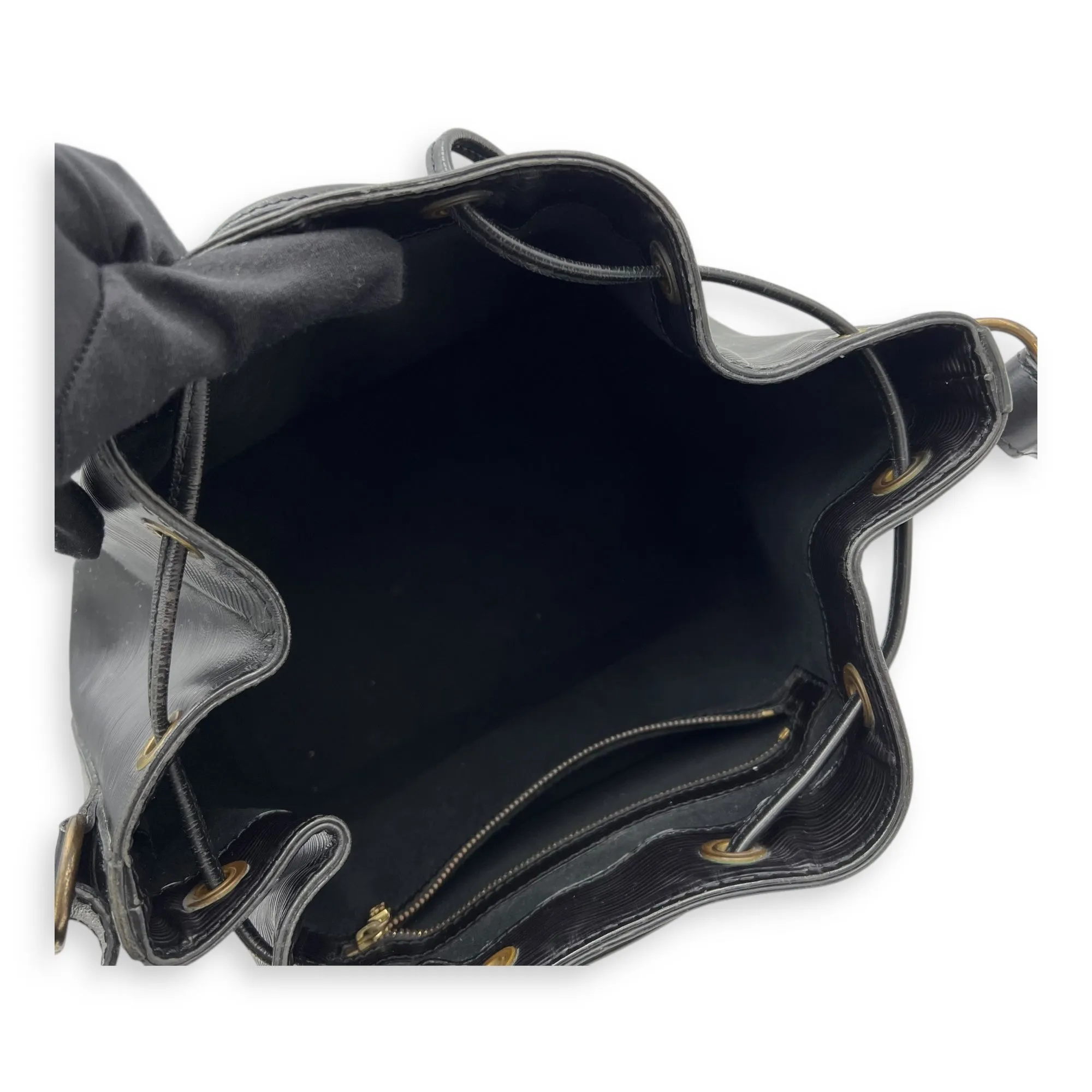 Noe Bucket Bag Black in Epi Leather, Gold hardware