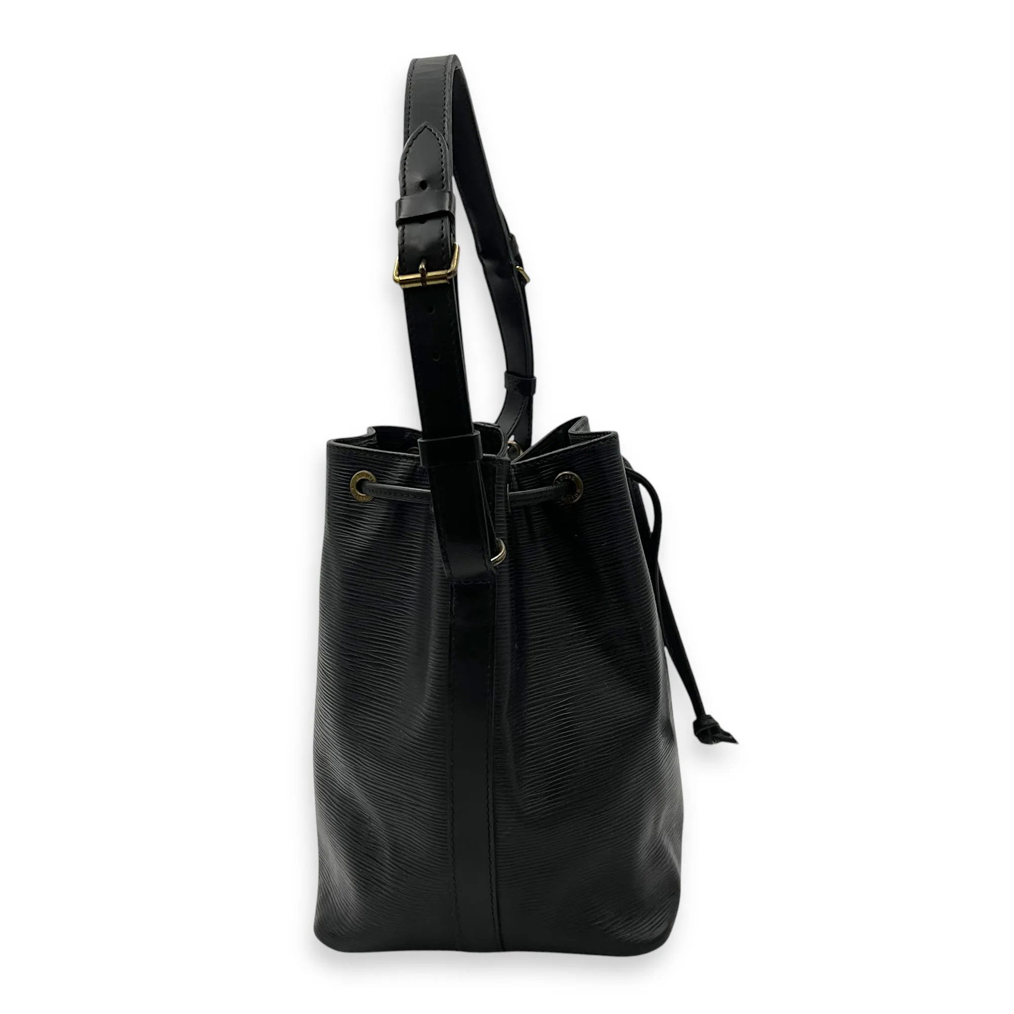 Noe Bucket Bag Black in Epi Leather, Gold hardware