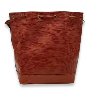 Noe GM Brown Bucket Bag in Epi Leather, Gold hardware