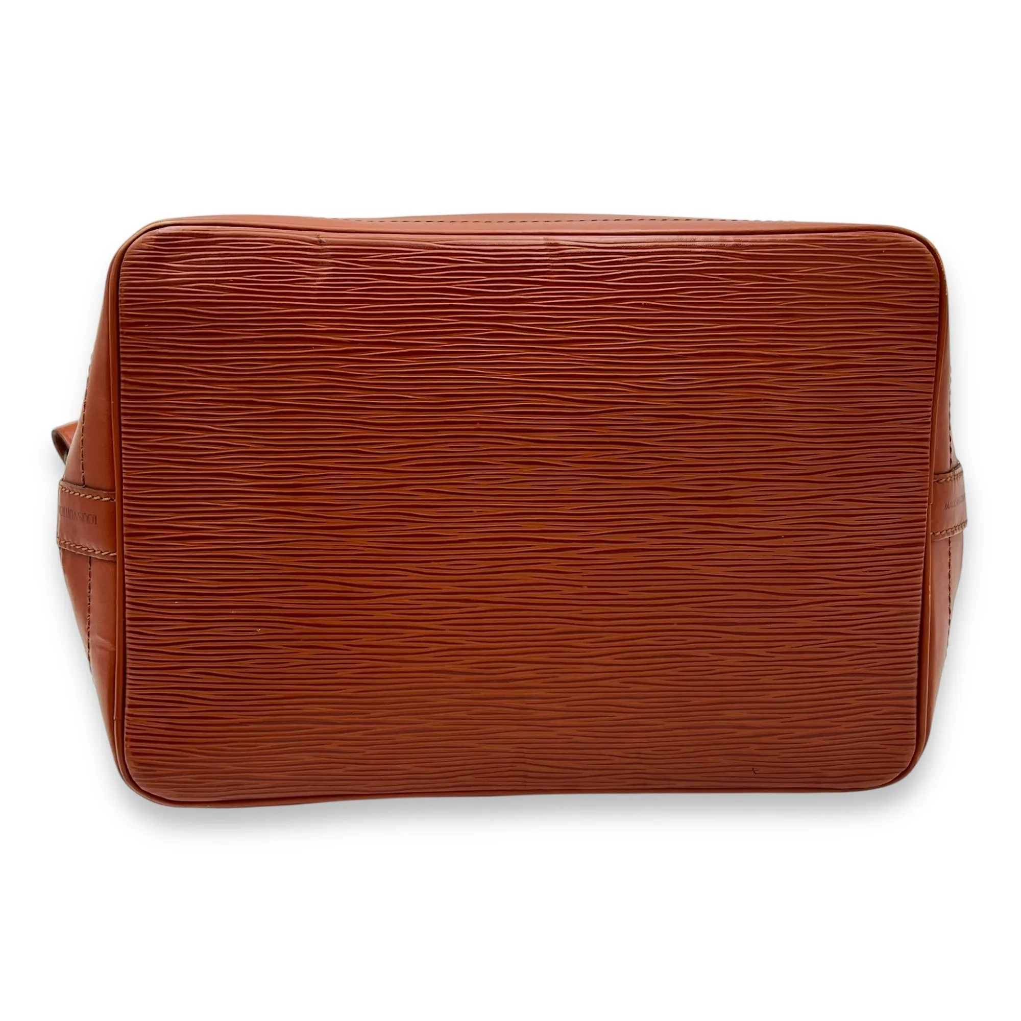 Noe GM Brown Bucket Bag in Epi Leather, Gold hardware