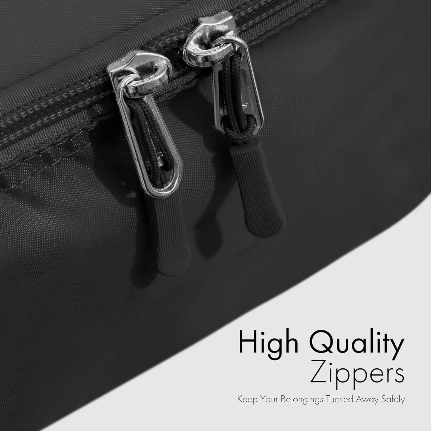 (Not Made In China) 8 Set Packing Cubes For Travel, Luggage and Suitcase Organizer Bags, Cruise Ship Essentials, TSA and Airline Approved Travel Accessories (Black)