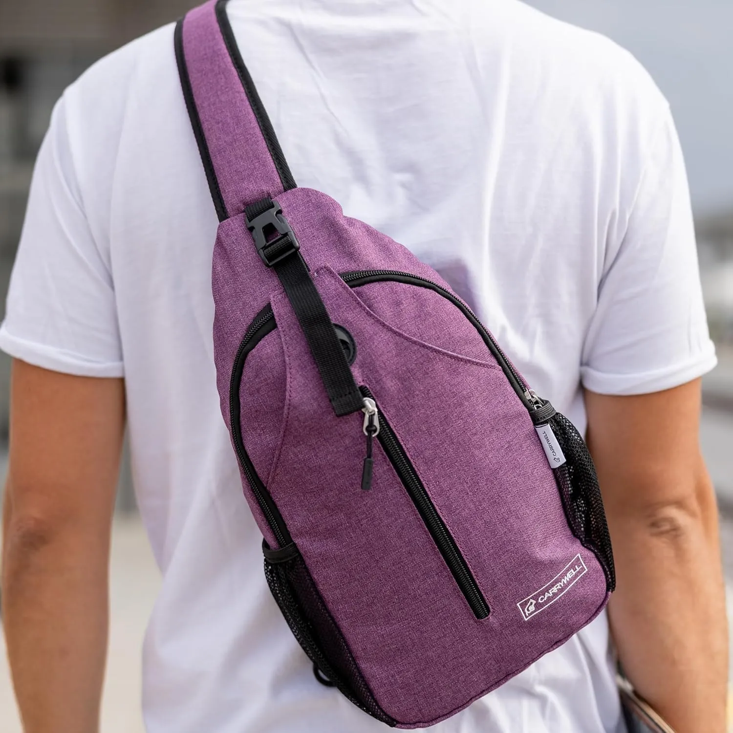 |Not Made In China| Crossbody Sling Backpack, Sling Bag For Travel and Hiking, Chest Bag