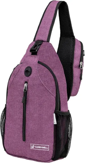 |Not Made In China| Crossbody Sling Backpack, Sling Bag For Travel and Hiking, Chest Bag
